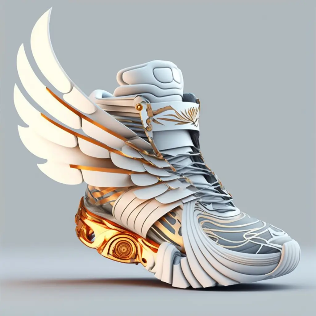 futuristic sneaker inspired by greek mythology, by nike